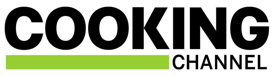 Cooking Channel logo with black text above a green bar, the word