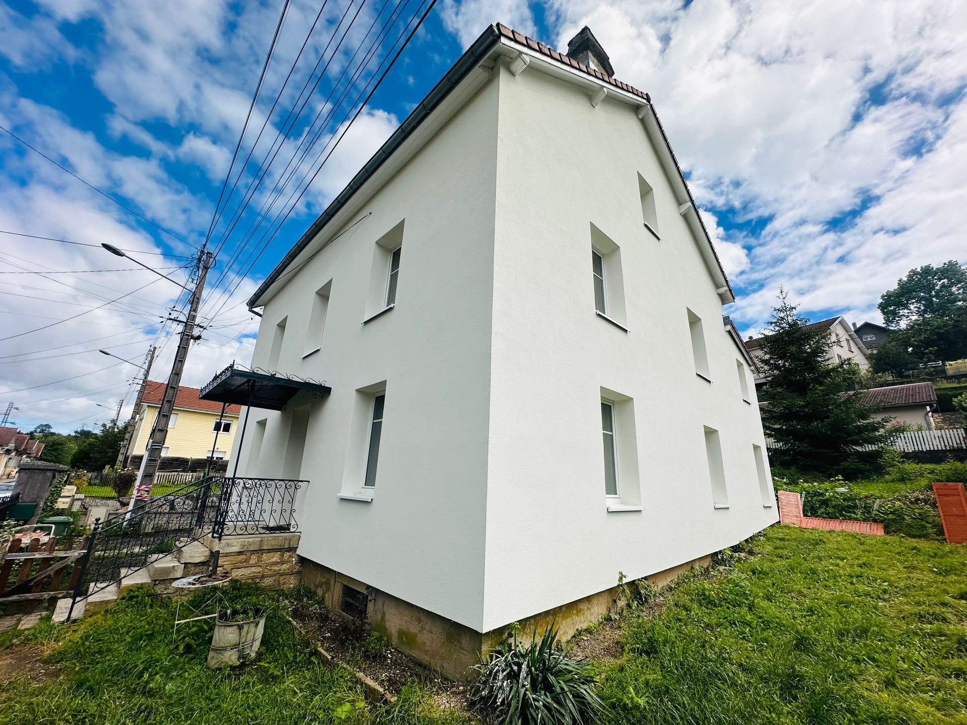 renovation global isolation changement de porte et fenetre et installation de pompe a chaleur en alsace bas rhin hageunau