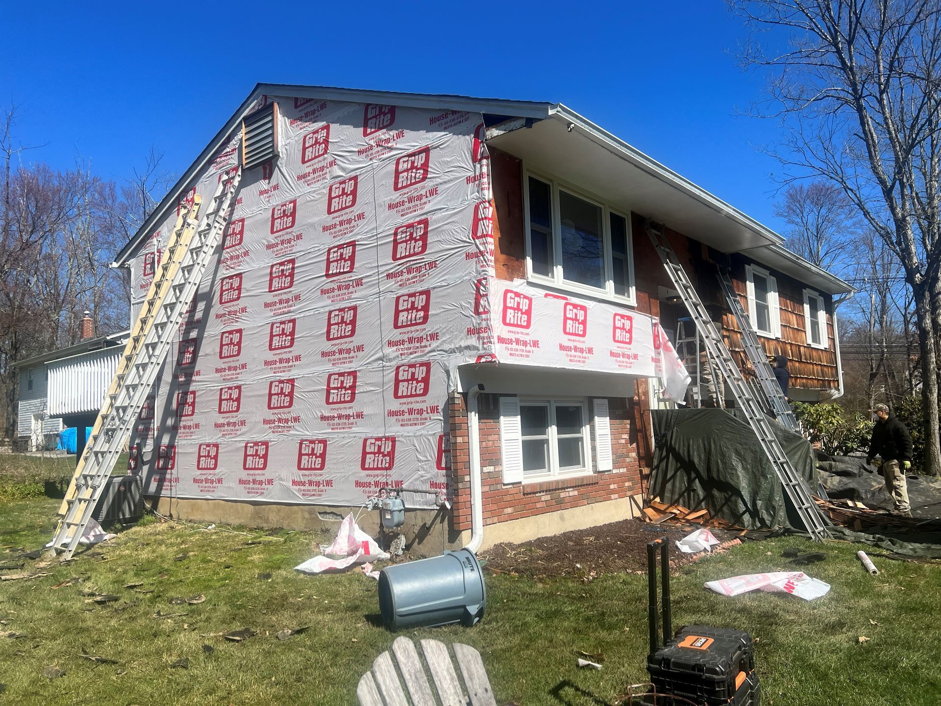 House Being Remodeled — Roxbury, NJ — Four J’s Contracting & Roofing LLC House Being Remodeled — Roxbury, NJ — Four J’s Contracting & Roofing LLC