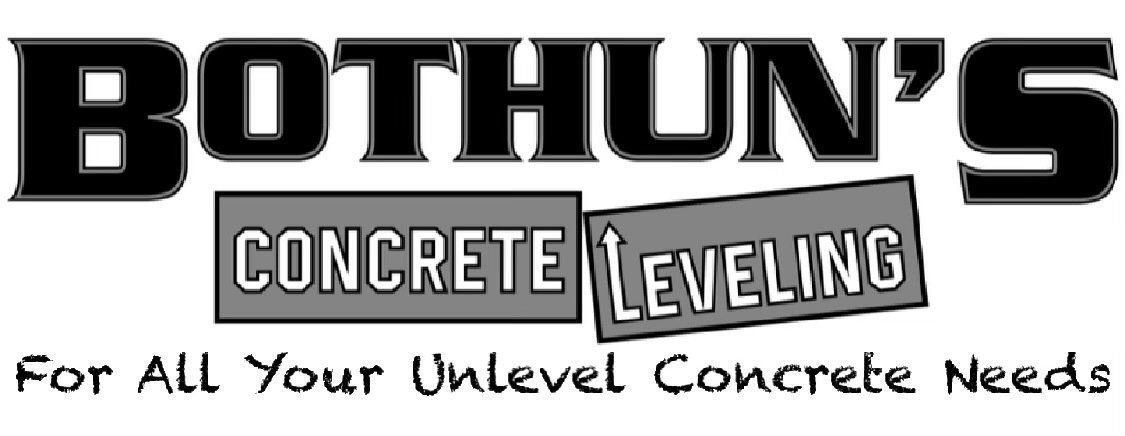 BOTHUN&rsquo;S Concrete Leveling logo with tagline, &ldquo;For All Your Uneven Concrete Needs&rdquo;
