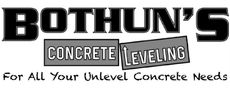 BOTHUN’S Concrete Leveling logo with tagline, “For All Your Uneven Concrete Needs”