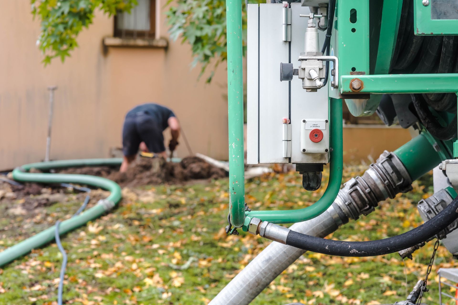 Man Working on a Septic Tank — Seaford, DE — McMullen Septic Services