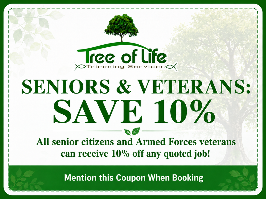 a coupon for 10 percent off tree services