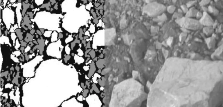 Automatic digitization of rock particles at a mining operation