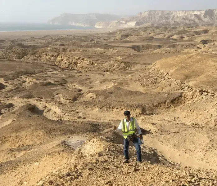 man in desert