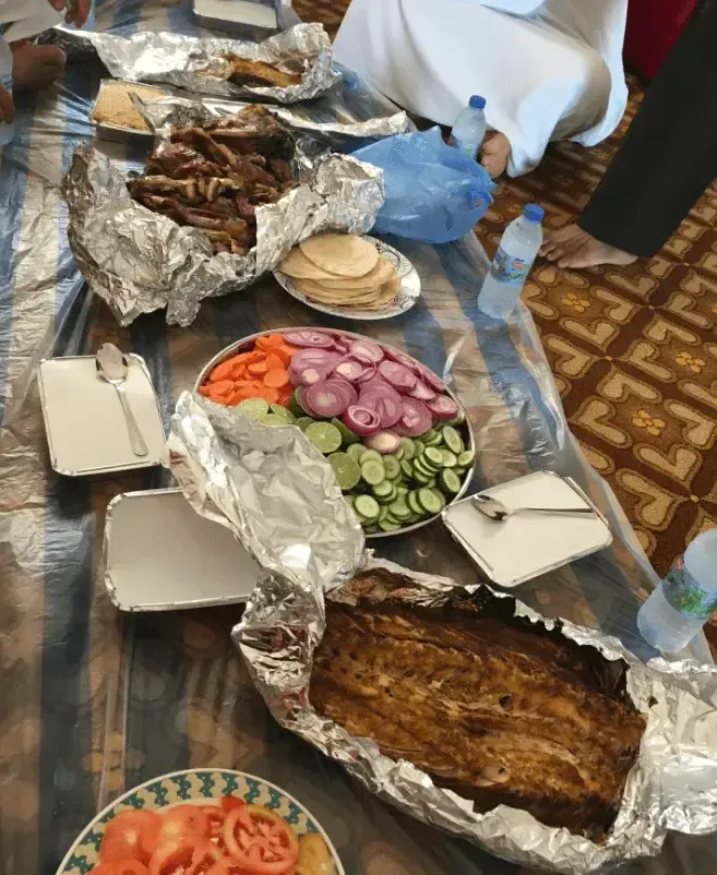 Local food at a potluck