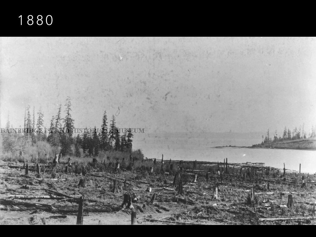 A black and white photo of a lake with the year 1880 on the bottom