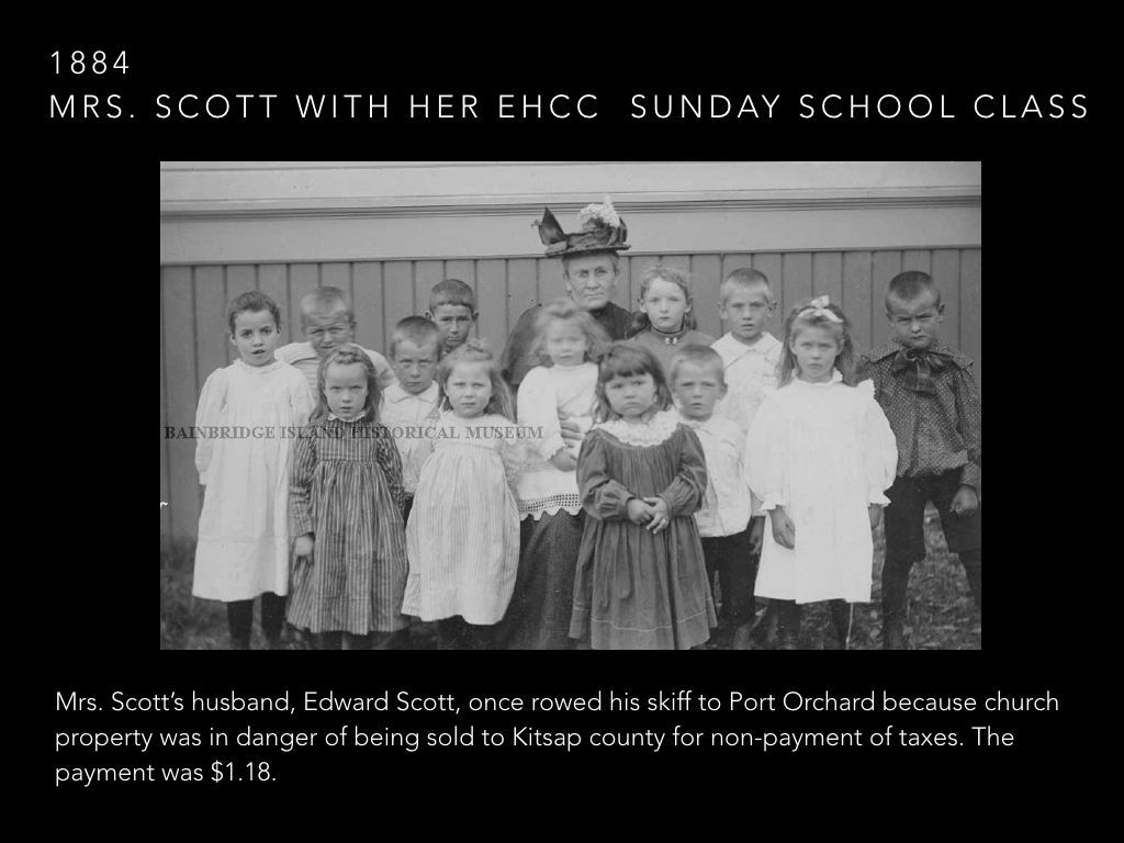A black and white photo of a sunday school class