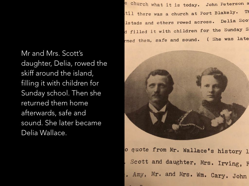 A black and white photo of mr and mrs scotts daughter