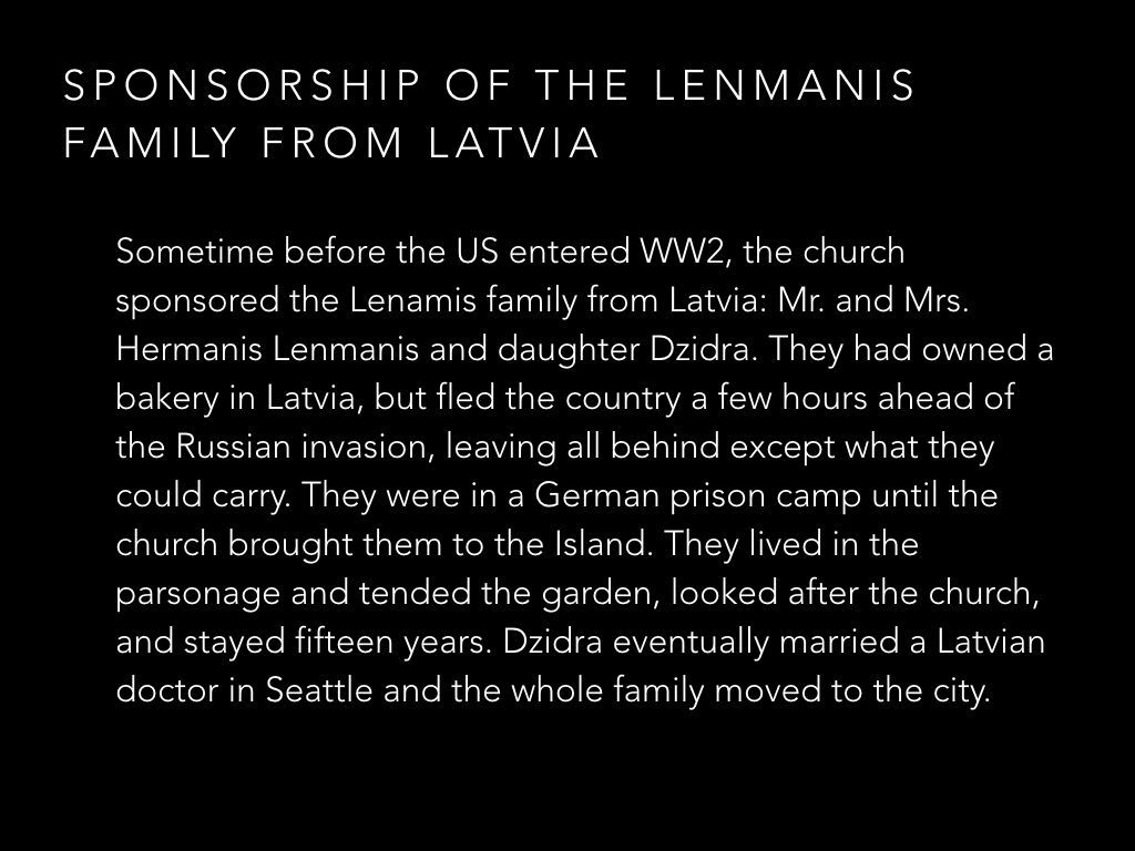 A black background with white text that says sponsors iii of the lenmanis family from latvia