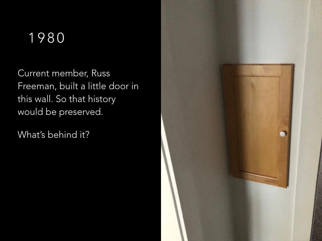 A picture of a door with the year 1980 on it
