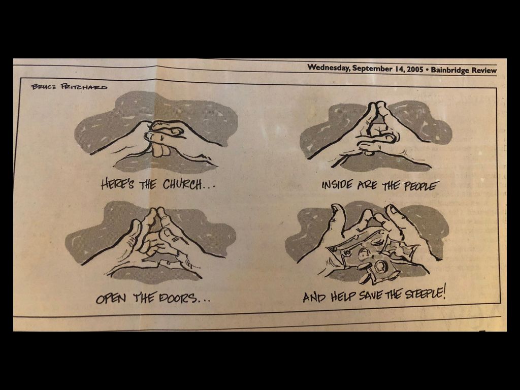 A black and white drawing of a person 's hands that says open the doors