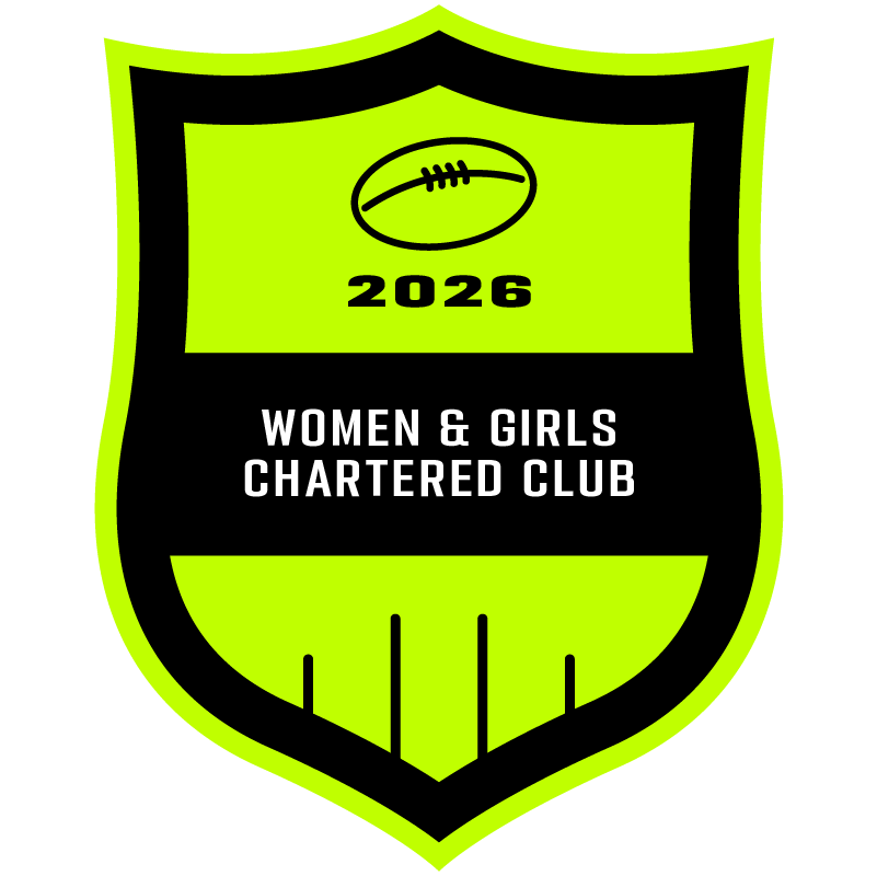 Junior girls AFL team cheering