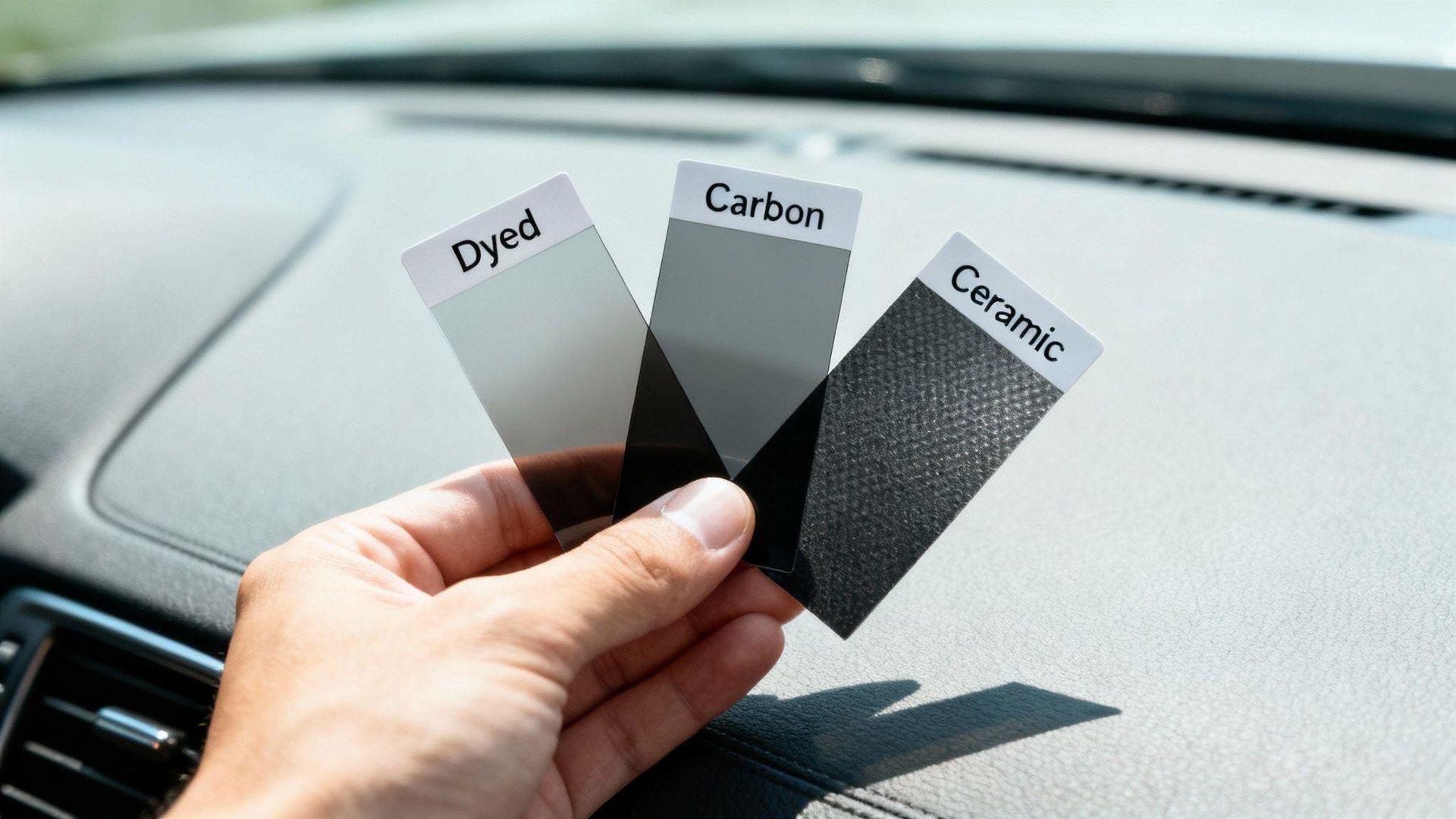 Carbon window tint on vehicle