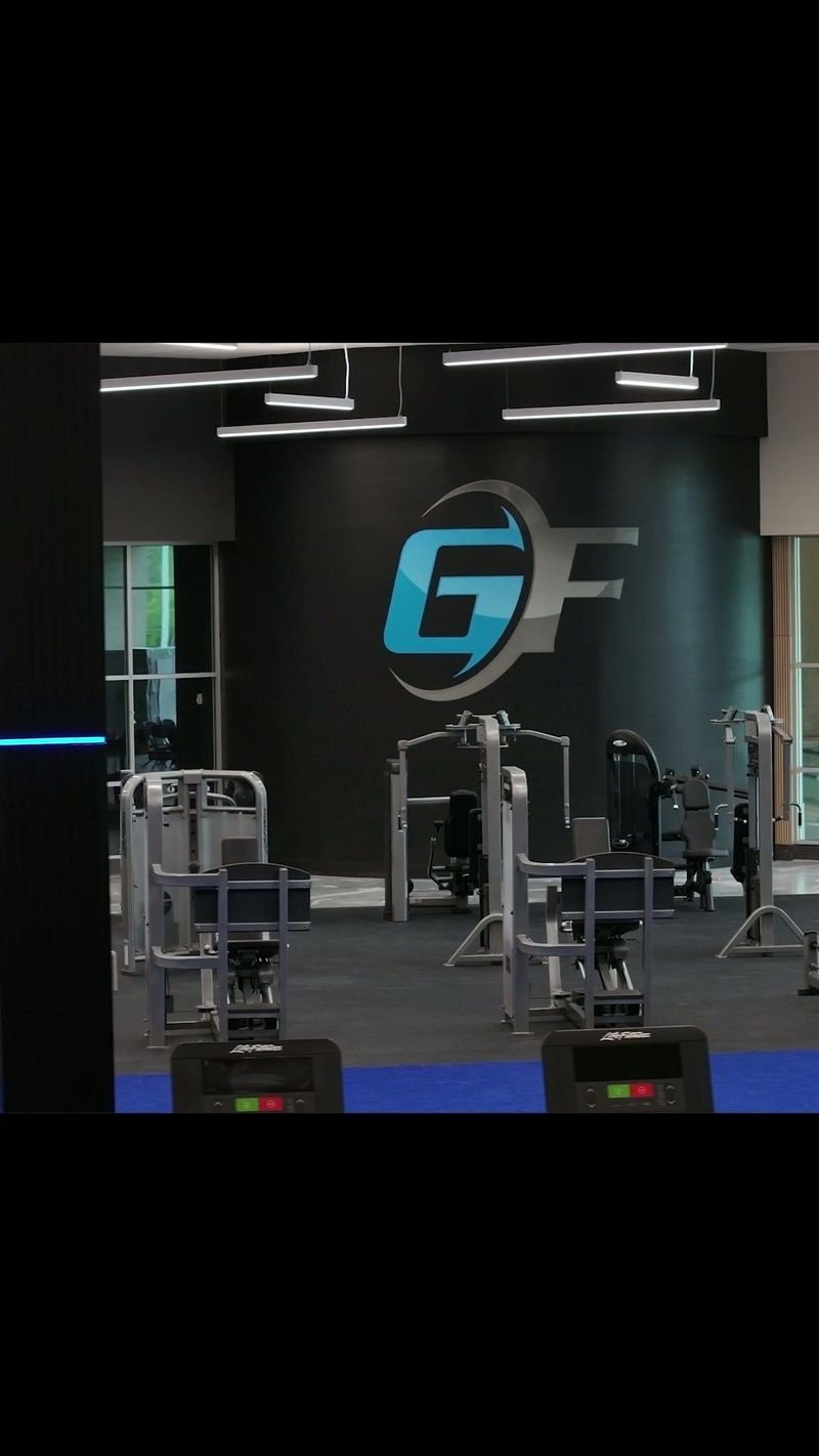 Branded wall inside GF Fitness — video frame