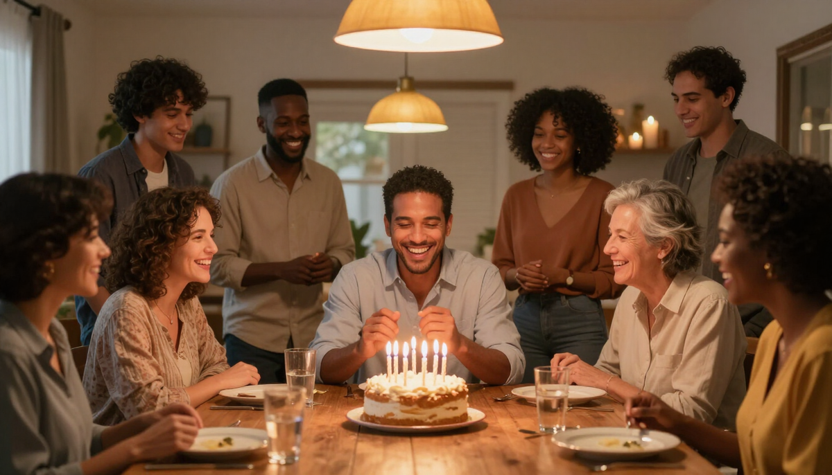 Birthdays being photographed and filmed