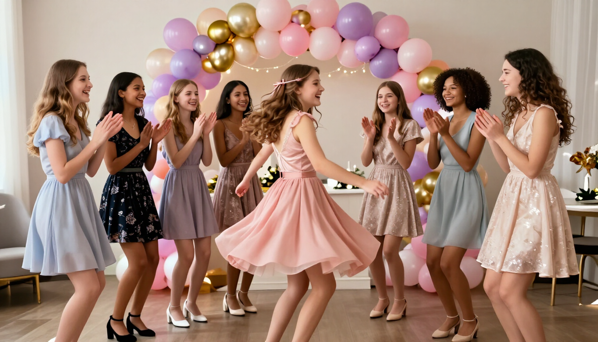Sweet 16s being photographed and filmed
