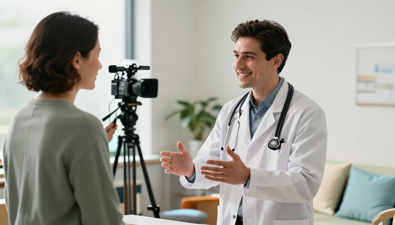 A smiling medical team standing together