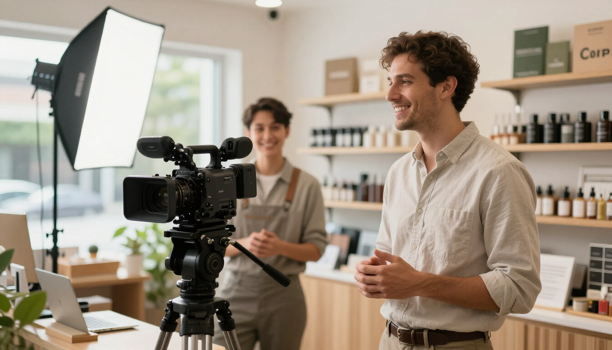 Promotional video being filmed