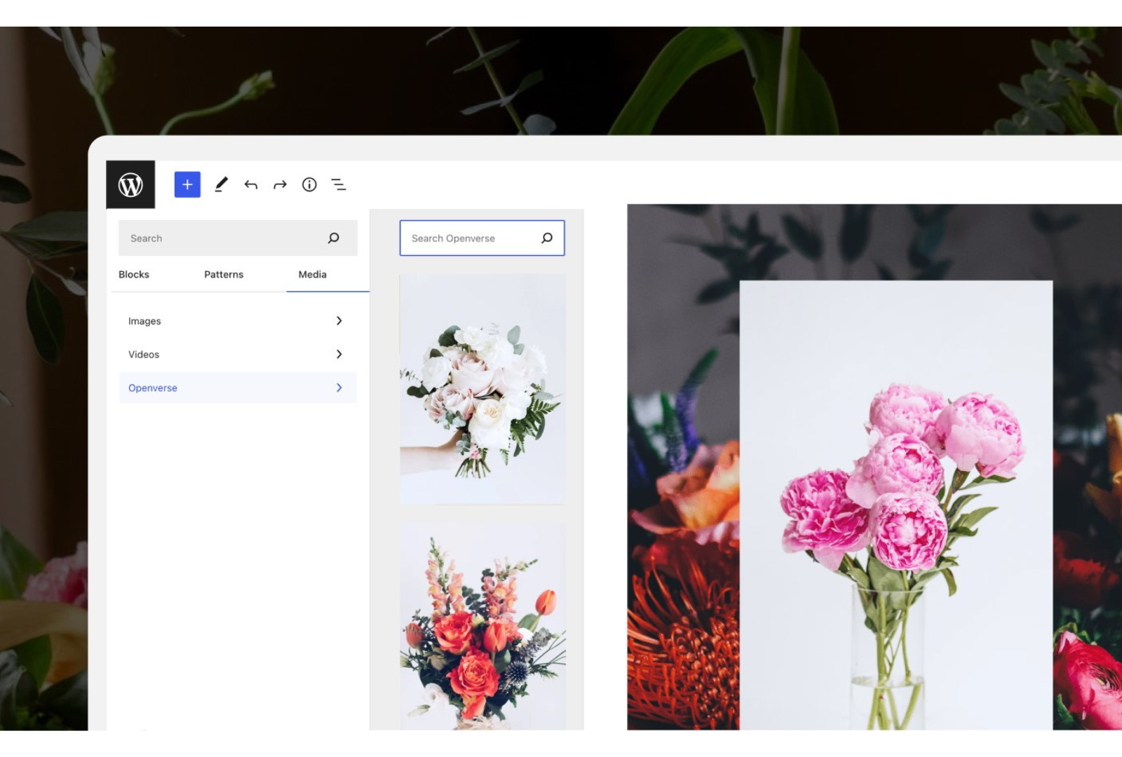 A computer screen with a bunch of flowers on it