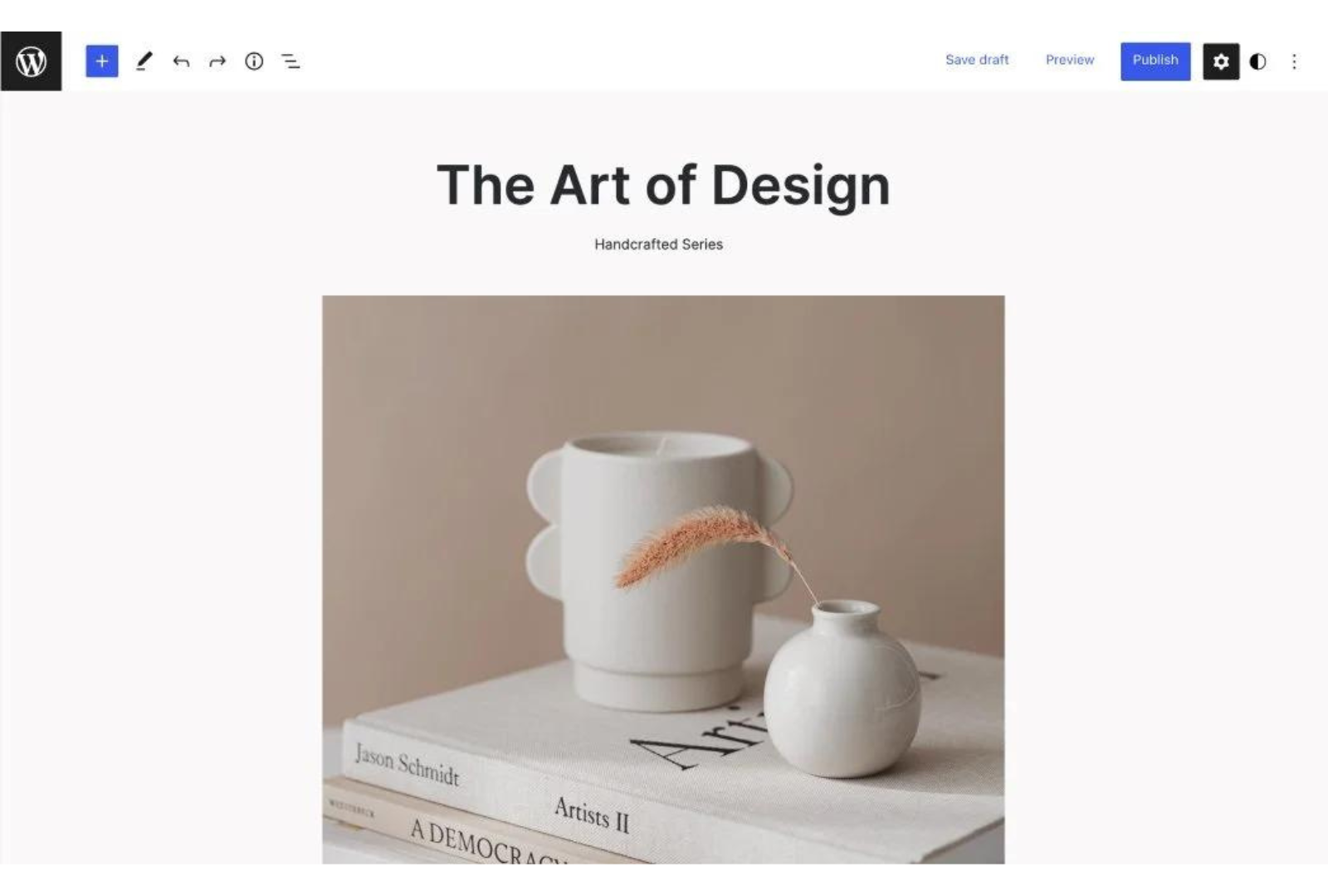 A screenshot of a website titled the art of design.