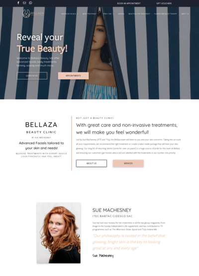Screenshot of Keane McDonald homepage