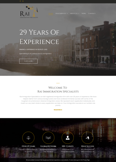 Screenshot of En-route Consulting homepage
