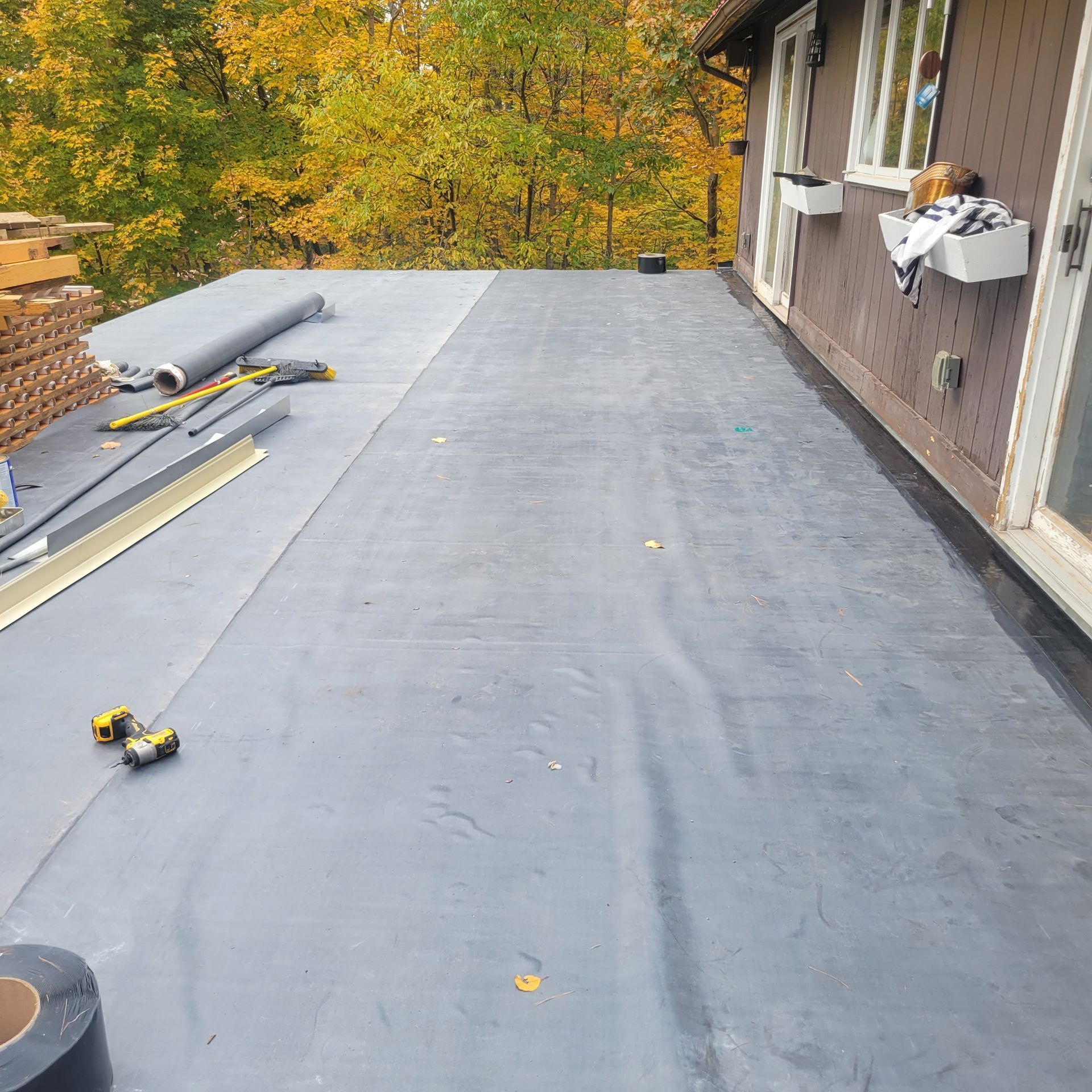 construction work on roof