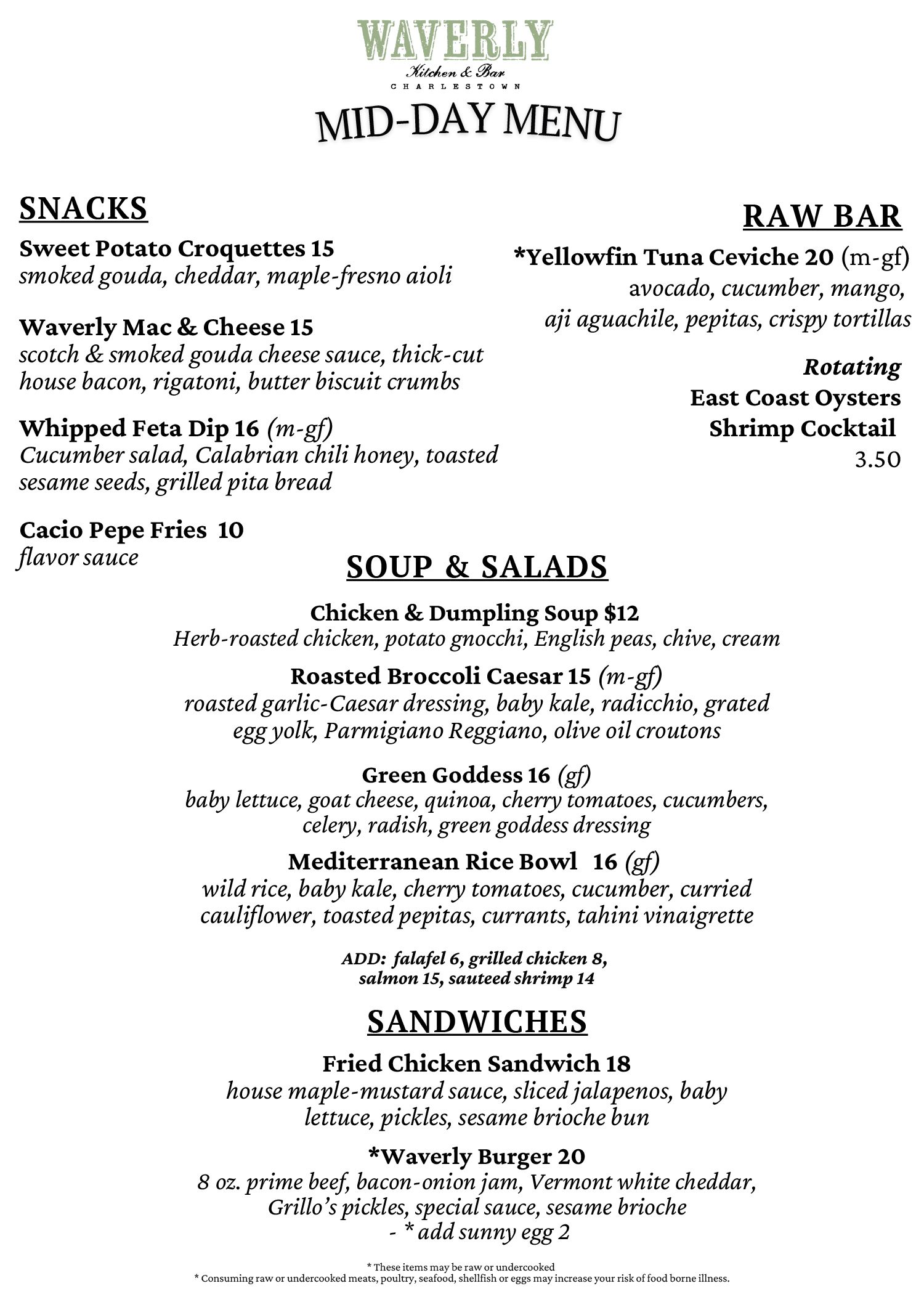 Waverly Kitchen & Bar is a restaurant located in Boston's Charlestown neighborhood.