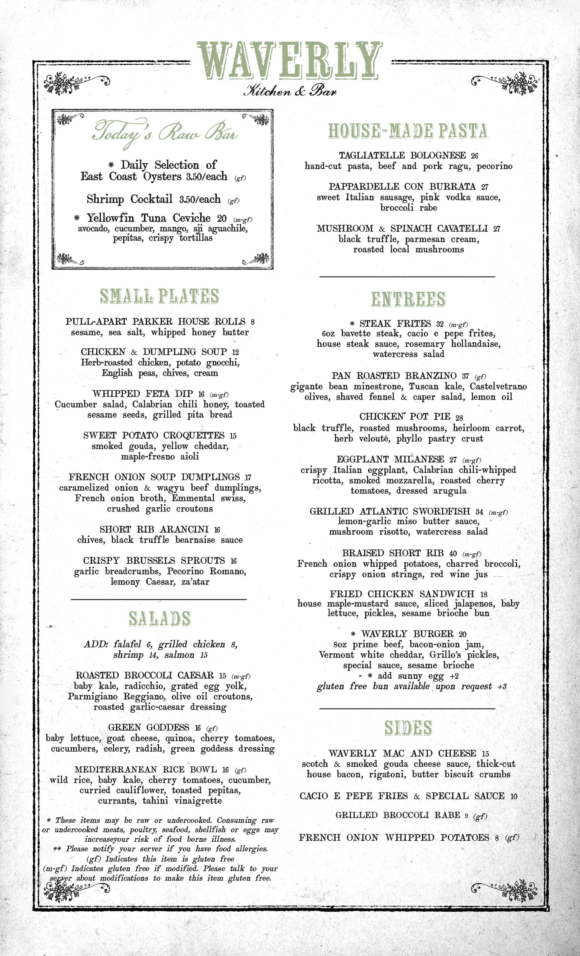 Waverly Kitchen & Bar is a restaurant located in Boston's Charlestown neighborhood.