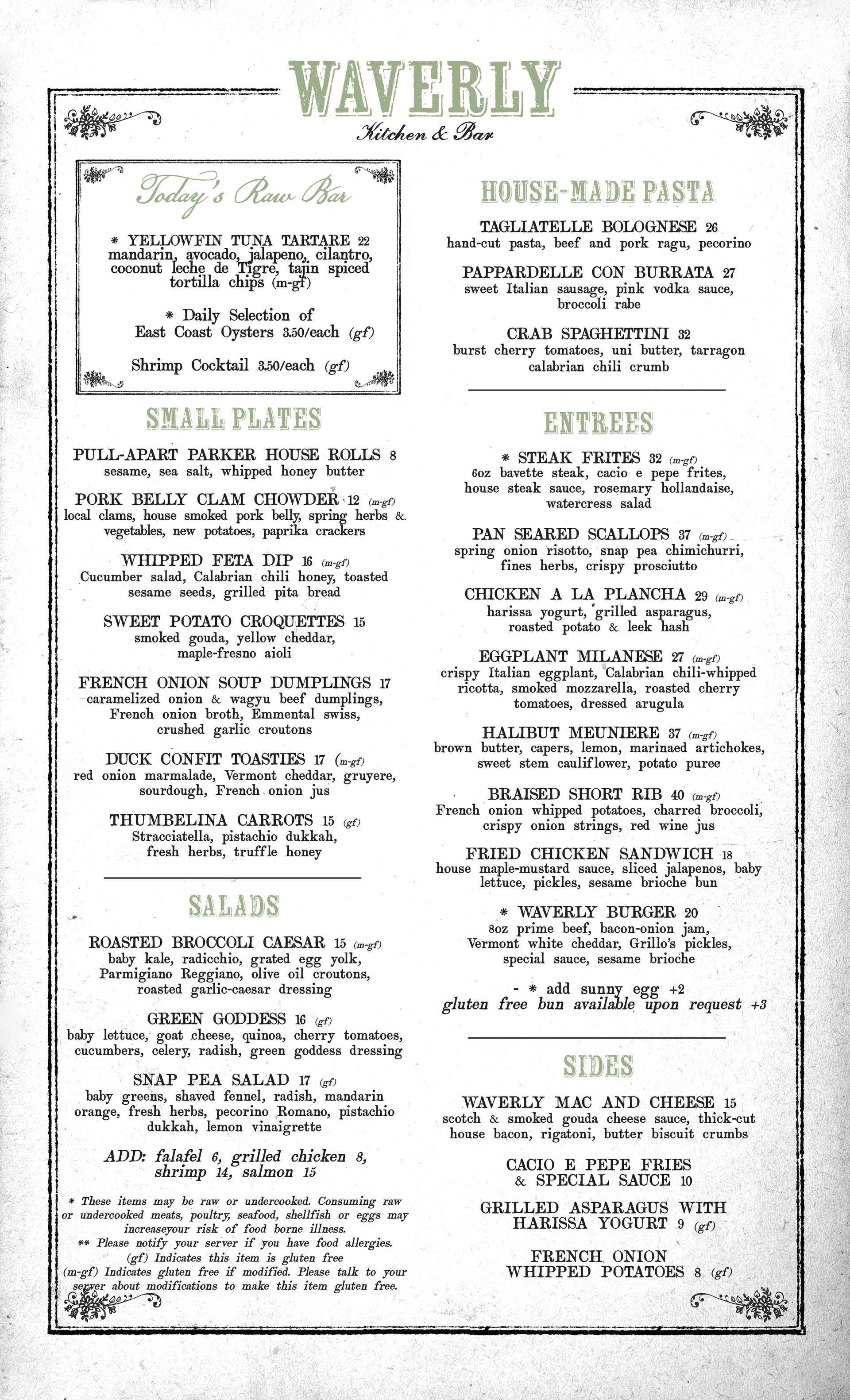 Waverly Kitchen & Bar is a restaurant located in Boston's Charlestown neighborhood.