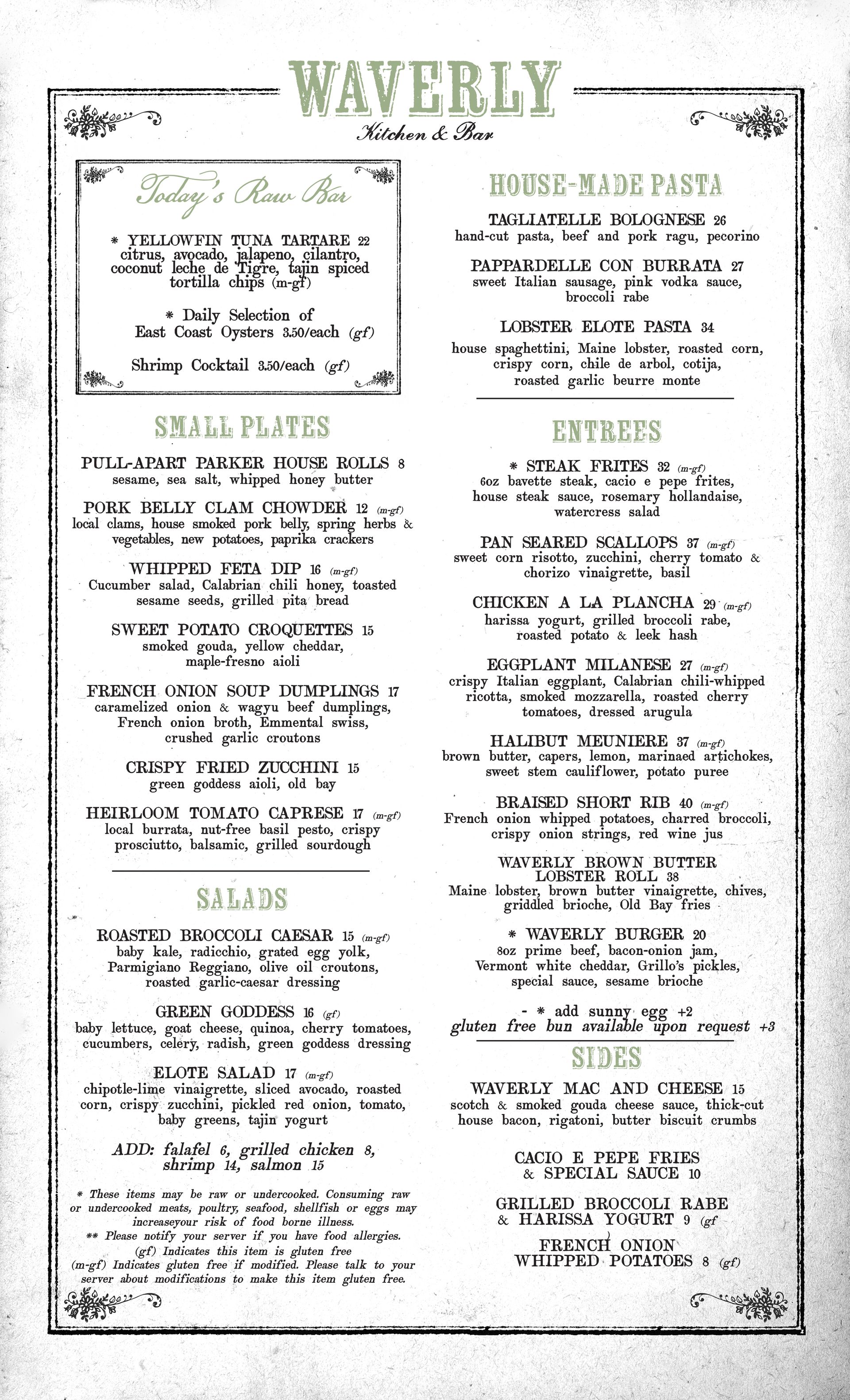 Waverly Kitchen & Bar is a restaurant located in Boston's Charlestown neighborhood.
