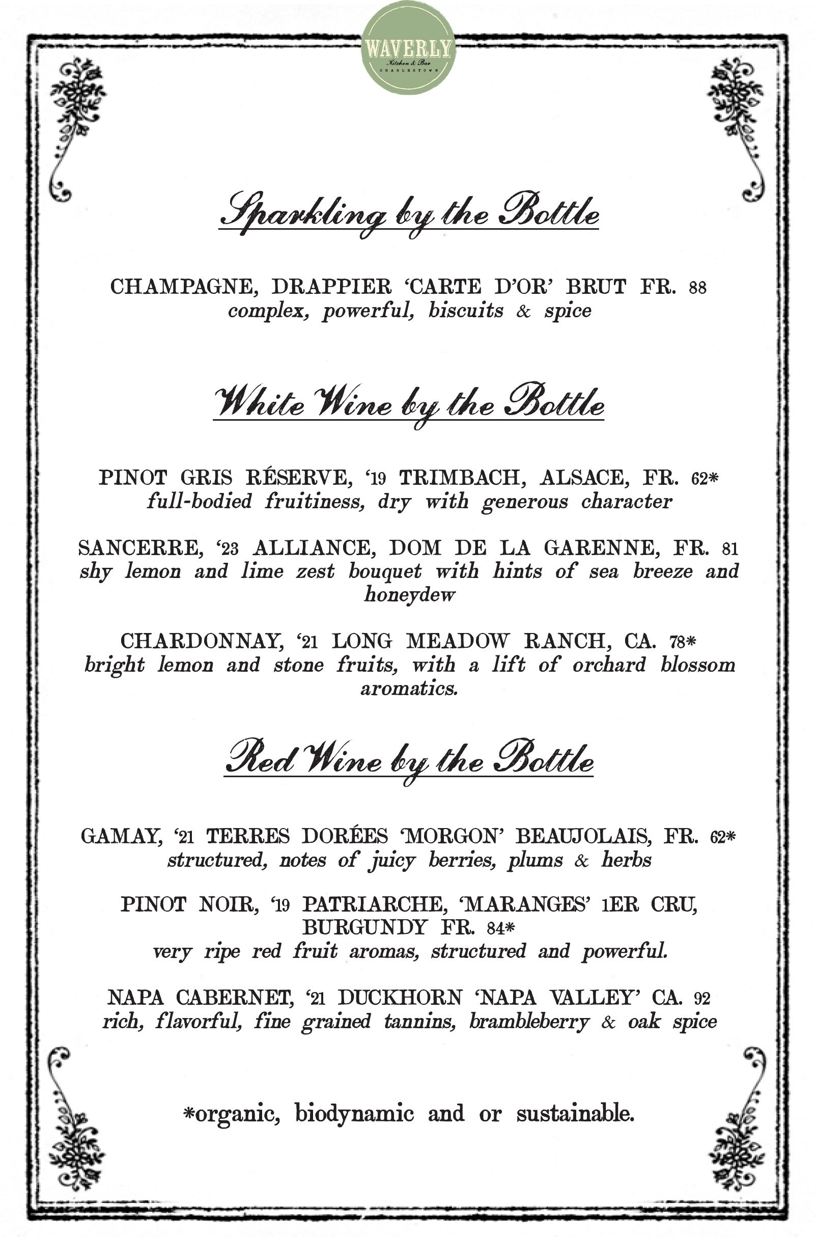 Waverly Kitchen & Bar is a restaurant located in Boston's Charlestown neighborhood.