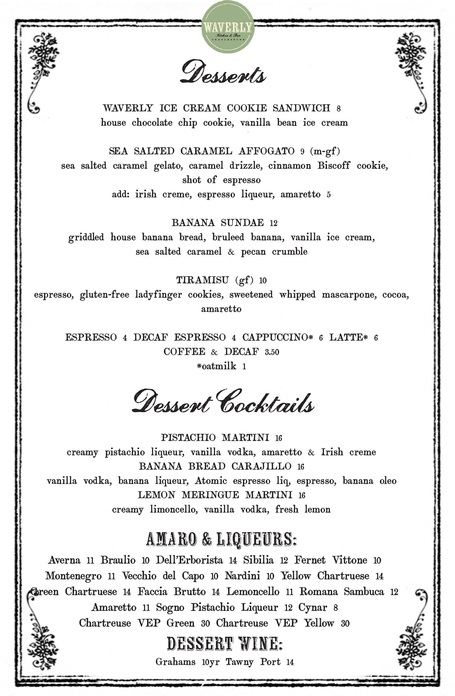 Waverly Kitchen & Bar is a restaurant located in Boston's Charlestown neighborhood.