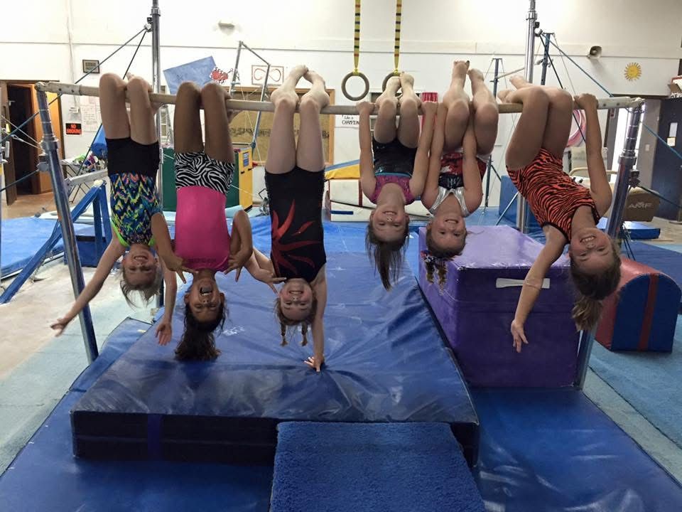 kids on bar hanging