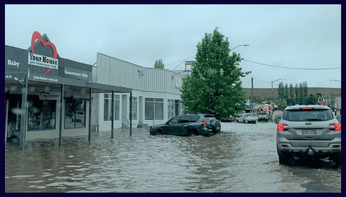 Water pooling near Canberra home due to blocked stormwater drain