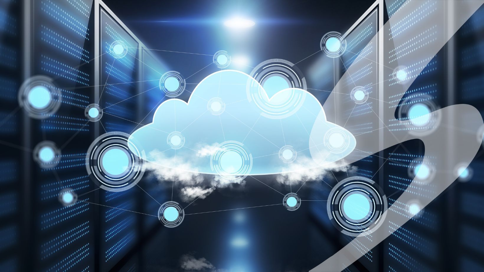 An abstract cloud-computing graphic