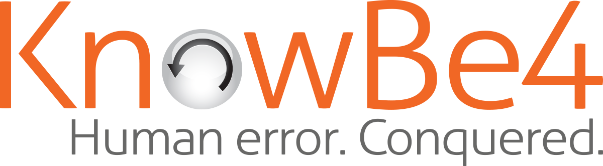 KnowB4 logo, with the text,