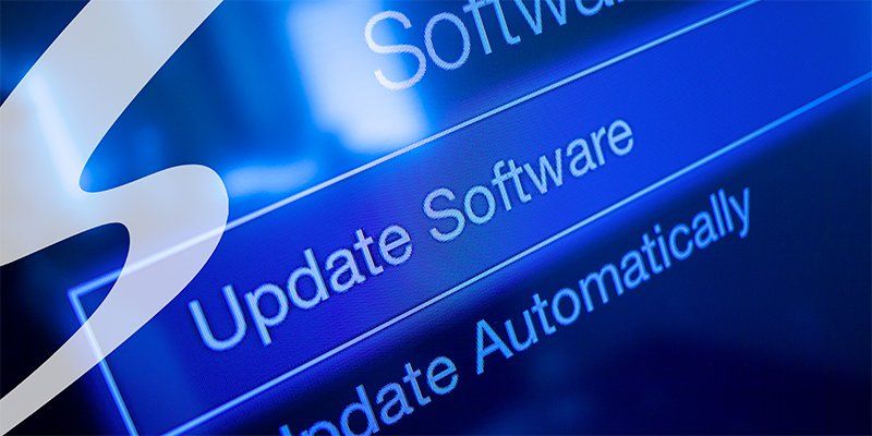 A software update prompt graphic
