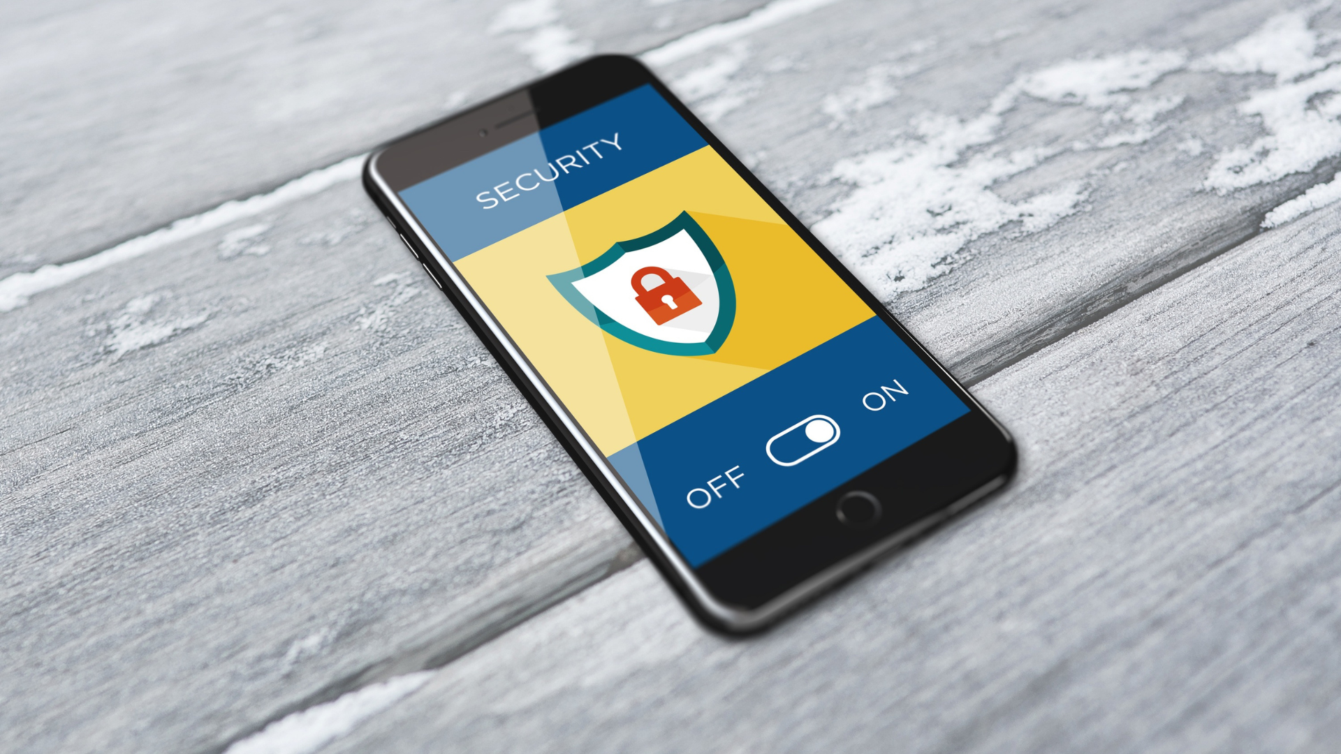 A phone with on a security control screen, with the security toggle ticked on