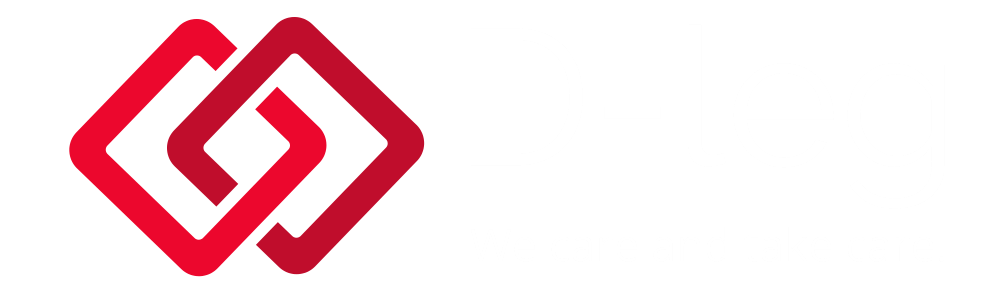 Icône de logo géométrique rouge entrelacé sur fond blanc