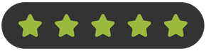 A row of green stars on a black background.