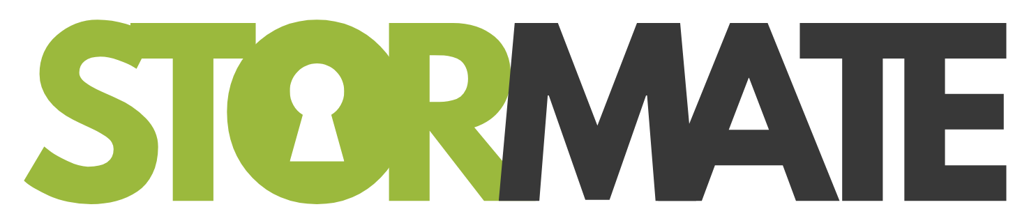 The StorMate logo is written in green and black on a white background.