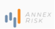 A blue and orange logo for annex risk