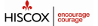 The logo for hiscox encourages courage is a blurry image.