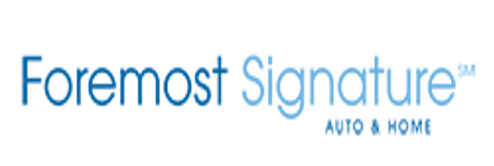 A logo for foremost signature auto & home