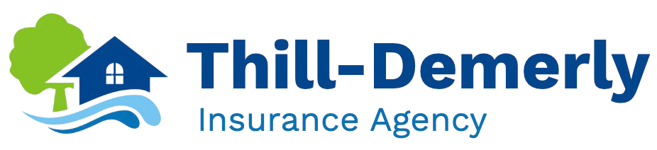 Thill-Demerly Insurance Agency The thill-demerly insurance agency logo has a house and a tree on it.