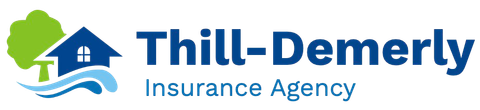 Thill-Demerly Insurance Agency The thill-demerly insurance agency logo has a house and a tree on it.