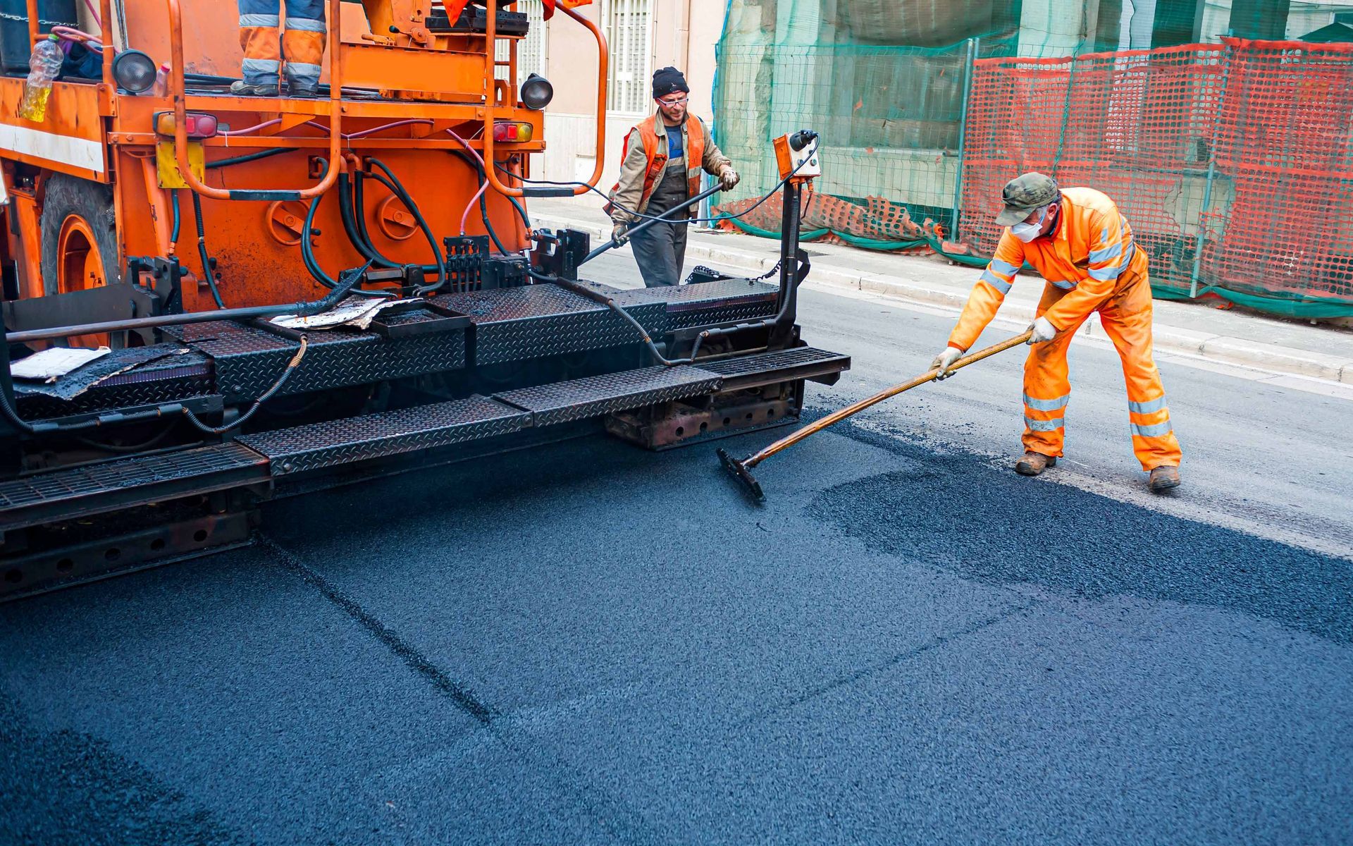 Regulate Tracked Paver Laying Asphalt — Bear, DE — Smith Paving & Contracting, Inc.
