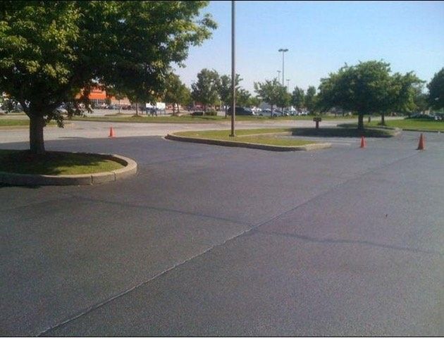 Parking Lot With a Tree in the Middle — Bear, DE — Smith Paving & Contracting, Inc.